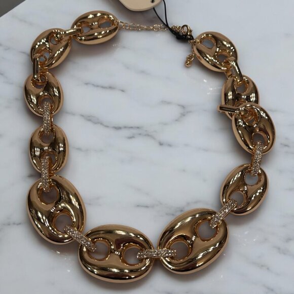 Song Of Style Jewelry - Song Of Style Gold Chunky Link Statement Necklace 17” + 3” Extender NWT